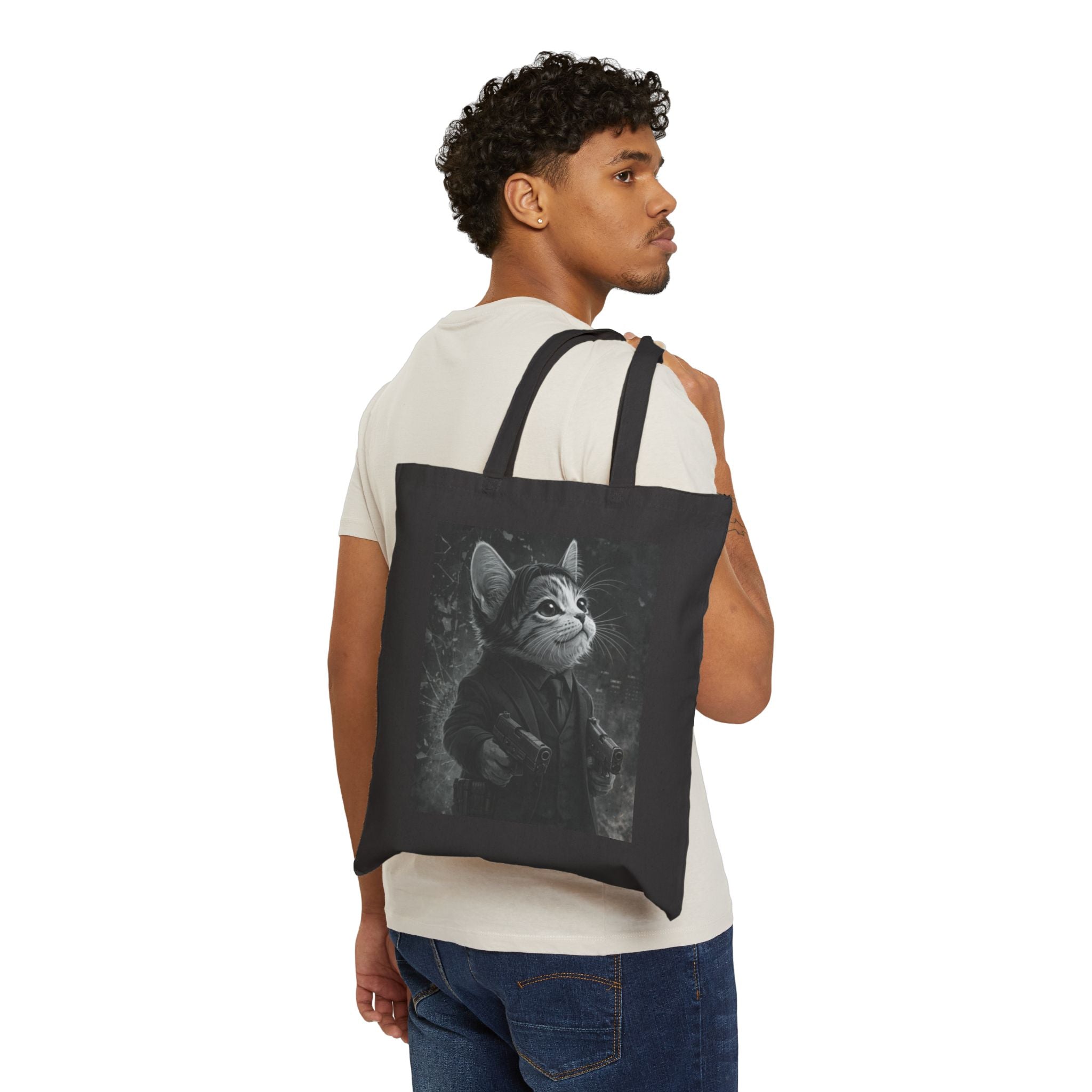 Shadow Prowler Tote Bag — Canvas Shopping & Everyday Carry