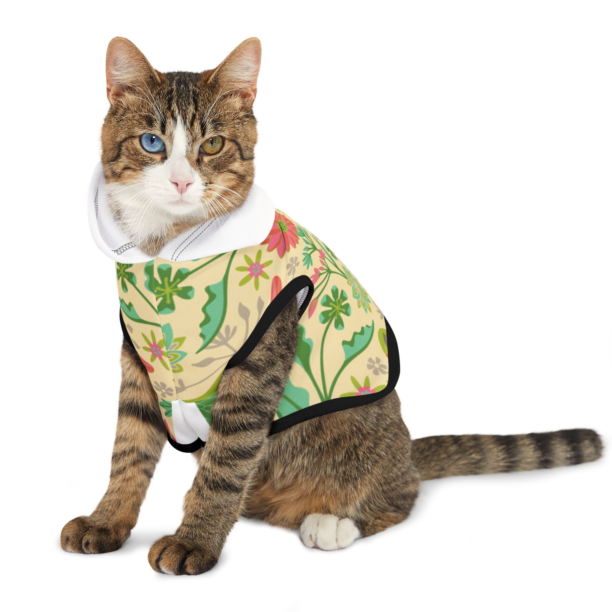 Floral Pattern 1 Pet Hoodie — Print Dog & Cat Hoodie