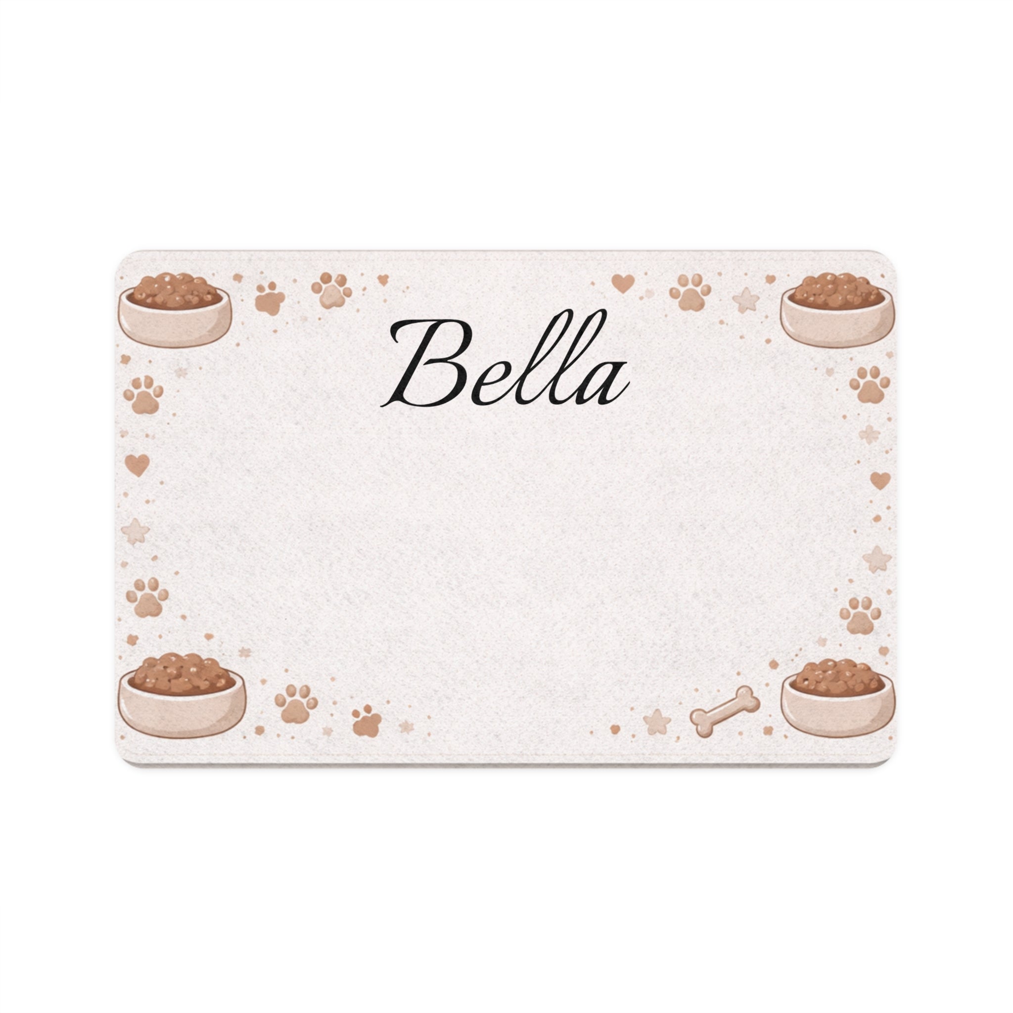 Personalized The Kibble Corner Pet Food Mat (12x18) — Custom Name Dog Bowl Placemat