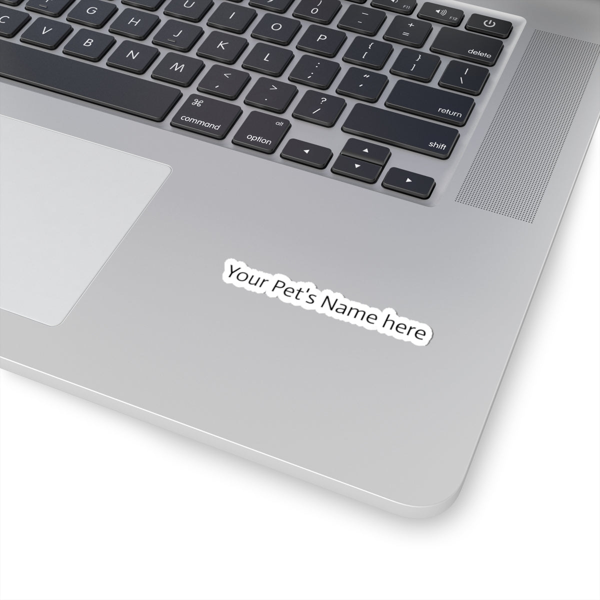Custom Pet Name Square Sticker — Cute Kiss-Cut Laptop & Water-Resistant Decal