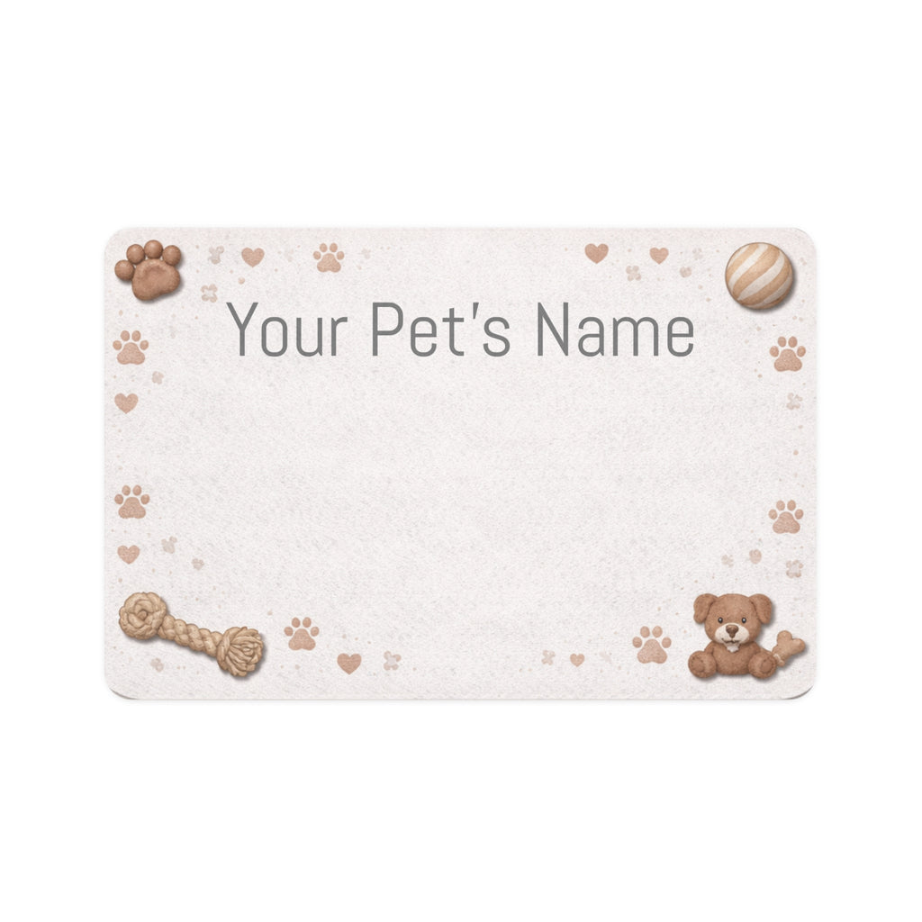 Personalized The Teddy Bear Picnic Pet Food Mat (12x18) — Custom Name Dog Bowl Placemat