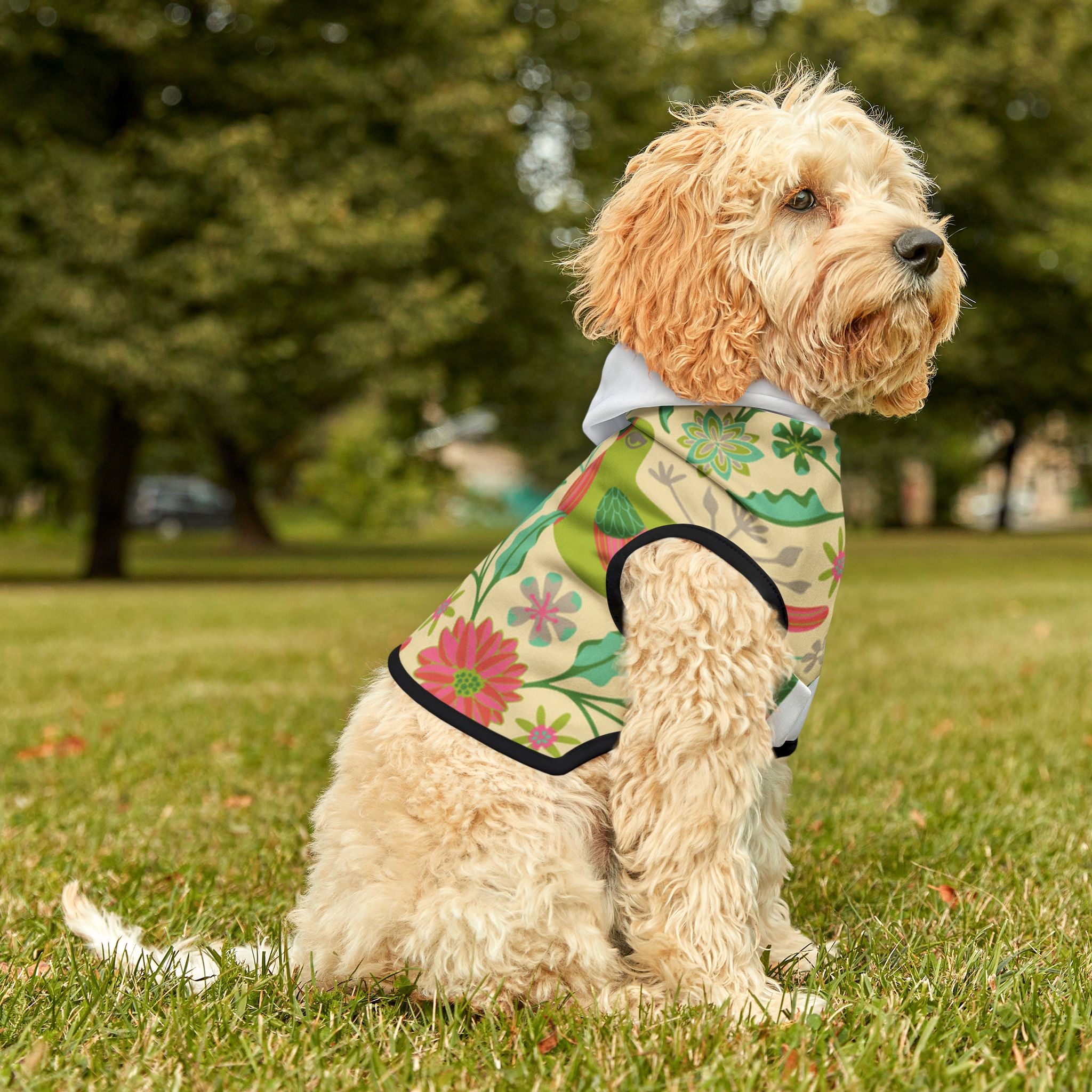 Floral Pattern 1 Pet Hoodie — Print Dog & Cat Hoodie