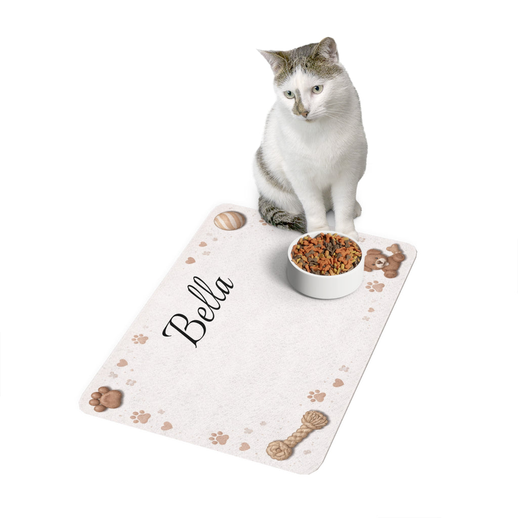 Personalized The Teddy Bear Picnic Pet Food Mat (12x18) — Custom Name Dog Bowl Placemat