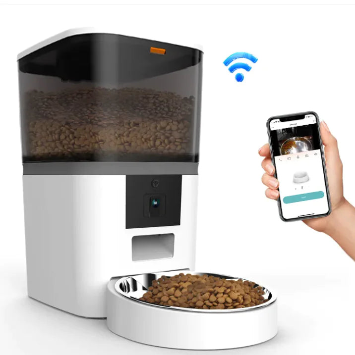 Smart Automatic Pet Feeder with Camera & App Control